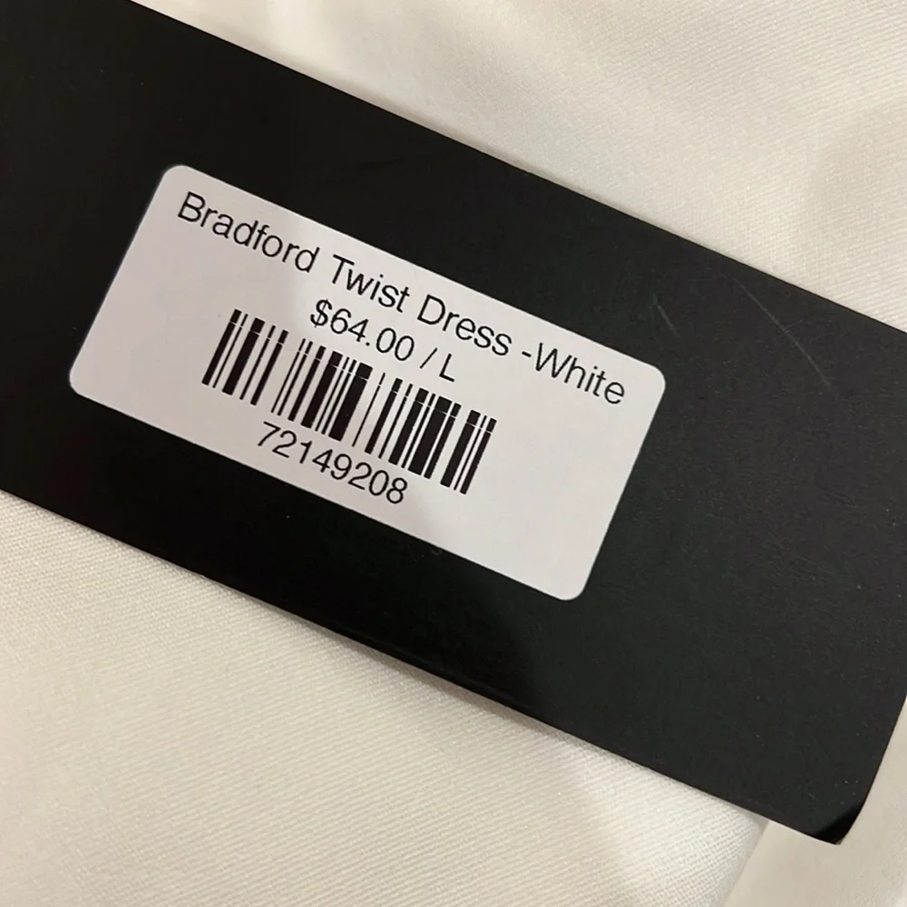 White Twist Dress - Picture 4 of 5